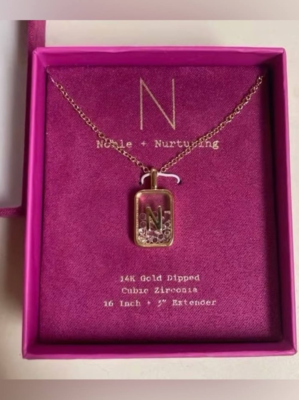 a new day Gold Initial “N” Necklace